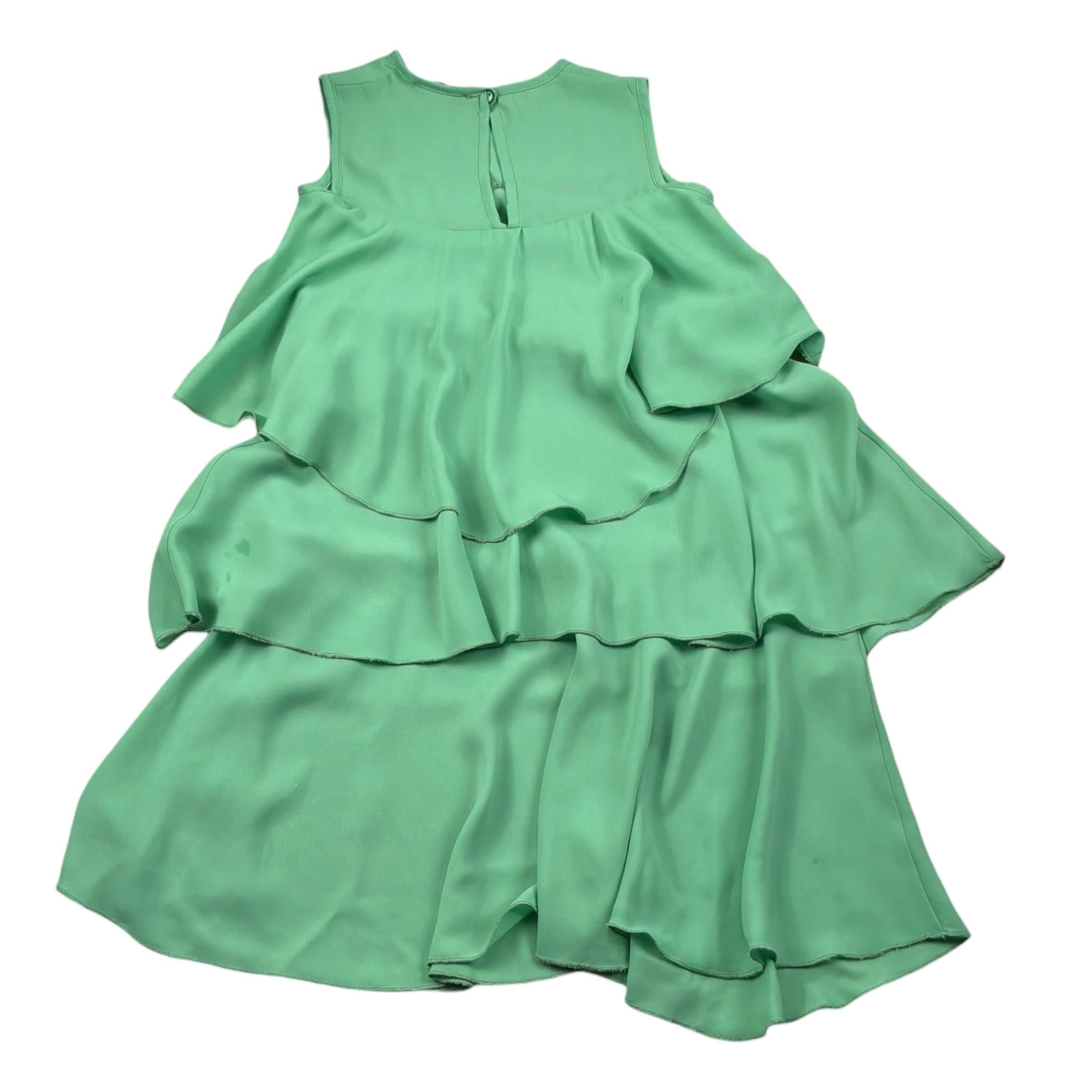 Meilisa Bai Abito Tinta Unita Giromanica con Balze per Bambina FL6474 VERDE MEILISA BAI 