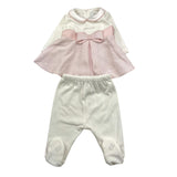 MINIMU' completo 2pz maglia-ghettina tinta unita con contrasti  Bianco per Neonata P39103 BIANCO MINIMU' 