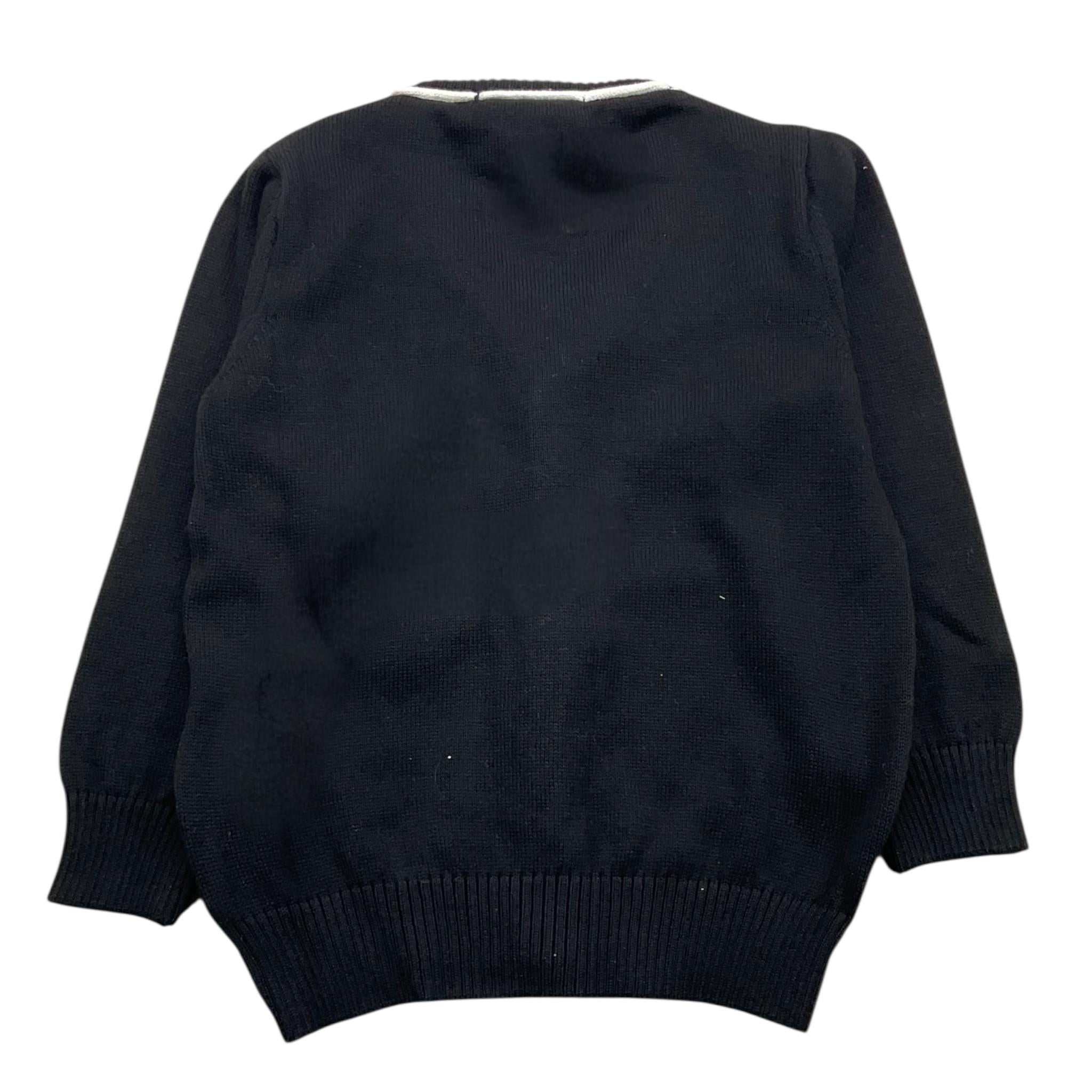 CESARE PACIOTTI cardigan tinta unita con profili in contrasto Nero per Neonato MGP5359BXX NERO CESARE PACIOTTI 