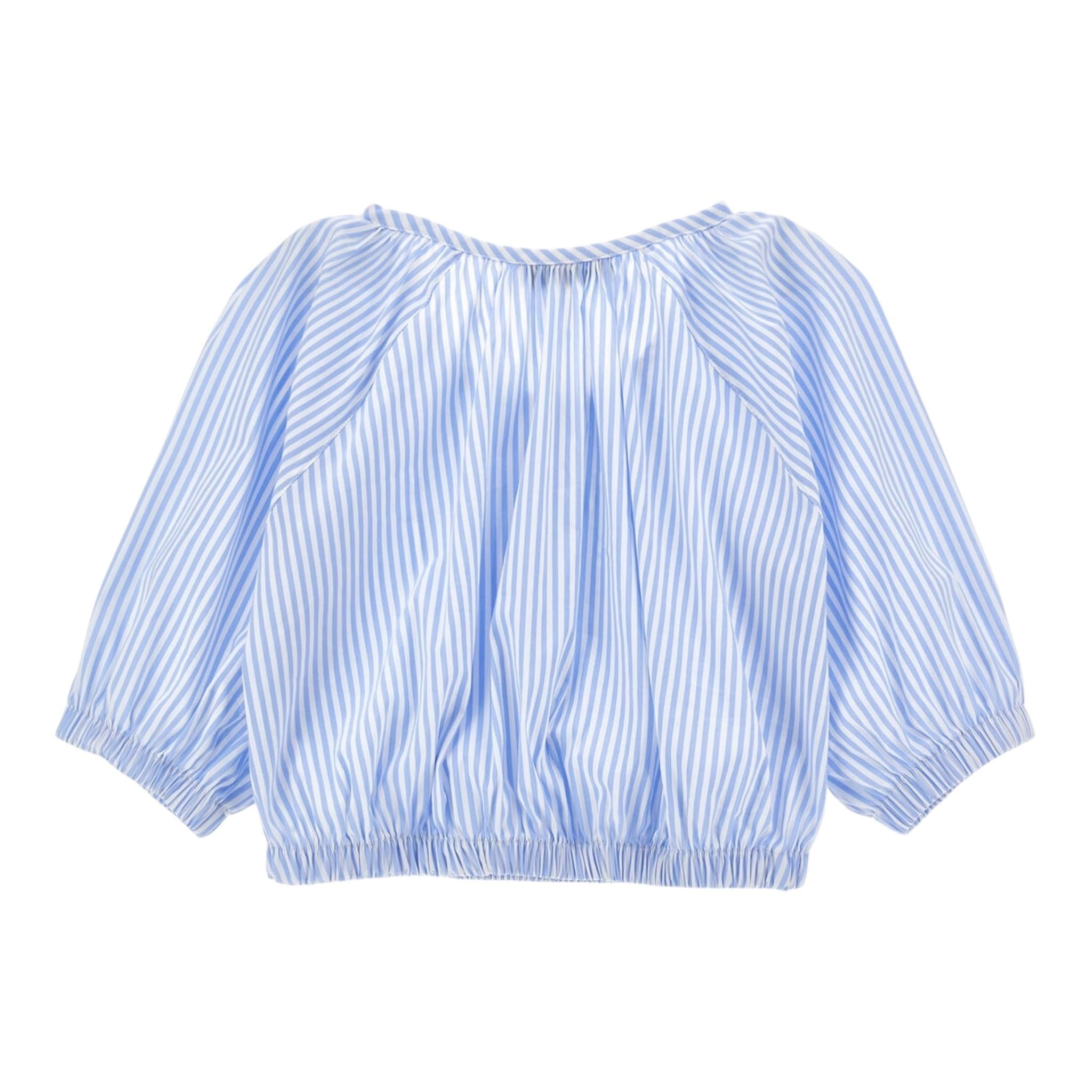 Philosophy Camicia Tinta Unita con Fantasia A Righe per Bambina I1E307 AZZURRO PHILOSOPHY 