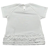 Janice T-Shirt Girocollo tinta unita con Stampa Bianco per Neonata JN770N BIANCO JANICE 