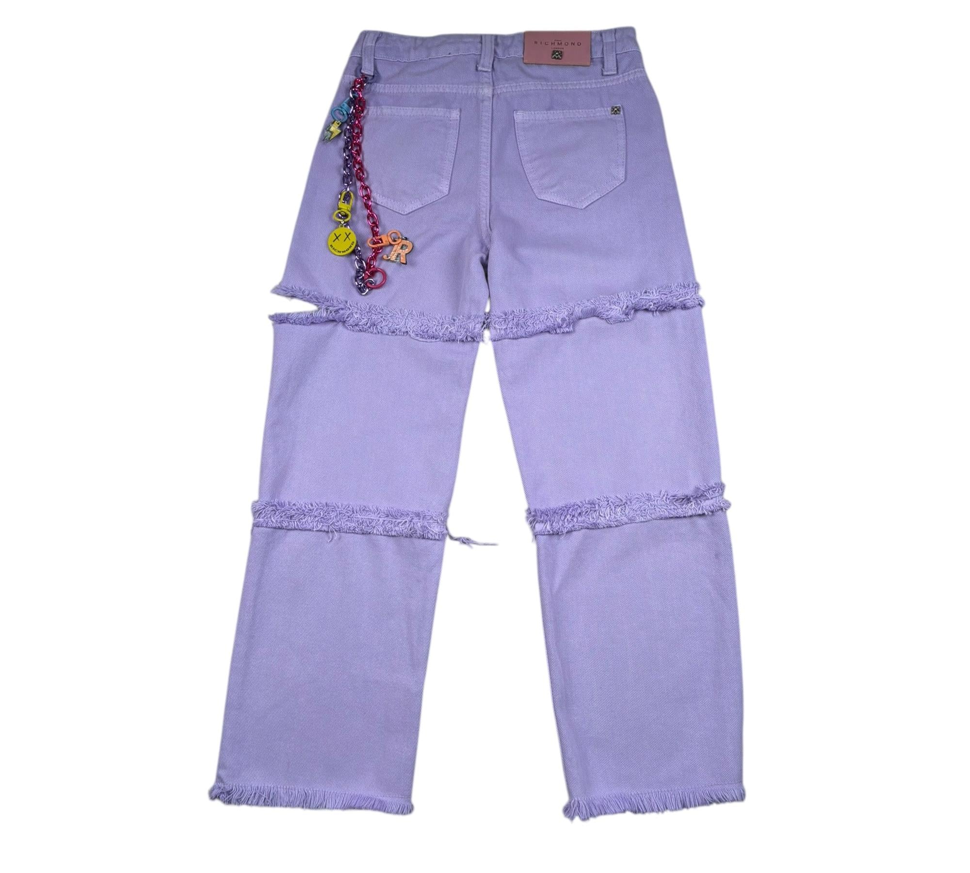 John Richmond Jeans Tinta Unita con Girovita Regolabile per Bambina RGP26164PA LILLA JOHN RICHMOND 