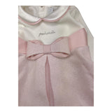 MINIMU' completo 2pz maglia-ghettina tinta unita con contrasti  Bianco per Neonata P39103 BIANCO MINIMU' 