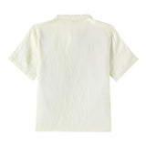 Il Gufo Camicia Mezza Manica Tinta Unita per Neonato P25PC060L6006N VERDE IL GUFO 