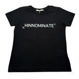 Hinnominate T-Shirt Girocollo Tinta Unita con Stampa per Bambina 3642M00032 NERO HINNOMINATE 