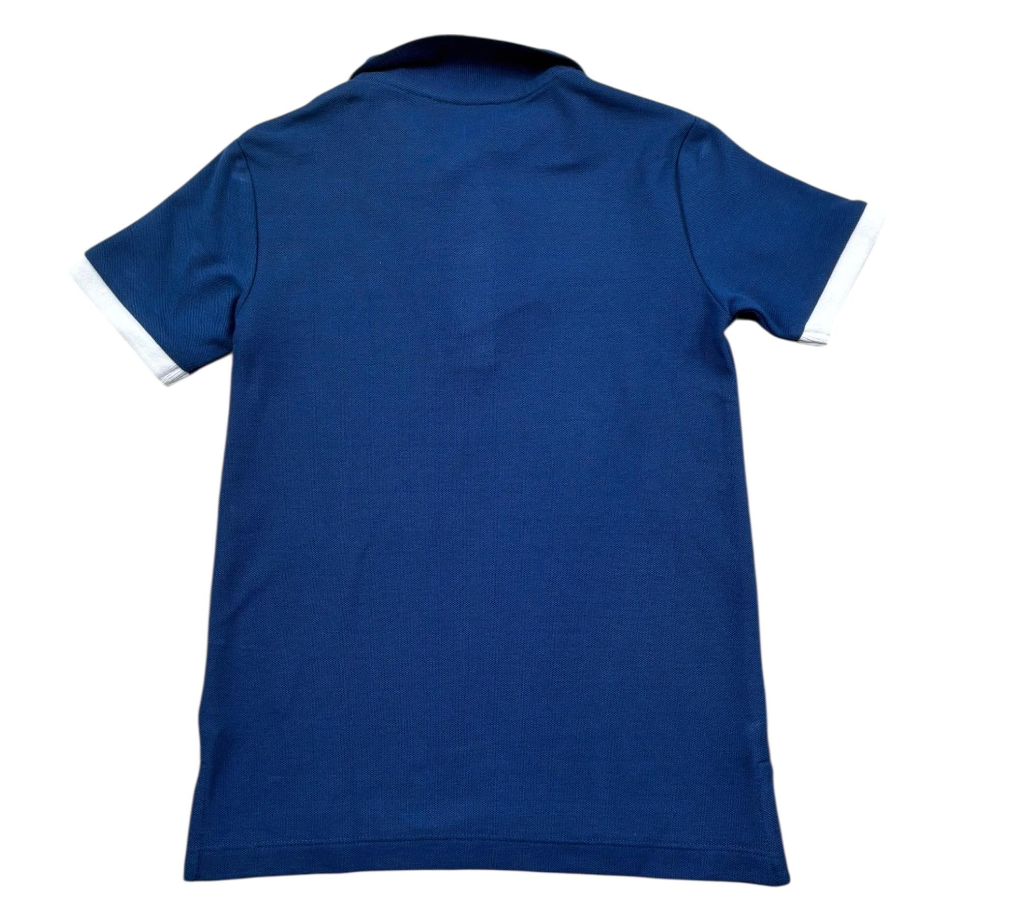 Trussardi Polo Mezza Manica Tinta Unita con Logo per Bambino TBP26006PO BLU TRUSSARDI 