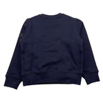 SUN68 felpa chiusa girocollo tinta unita con logo Blu per Neonato F44320N BLU SUN68 