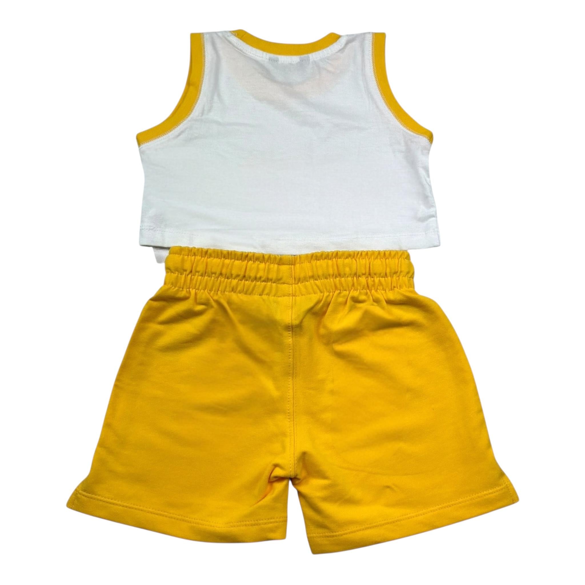Refrigiwear Completo 2 Pezzi Top-Short per Neonata RG1471W25 BIANCO/GIALLO REFRIGIWEAR 