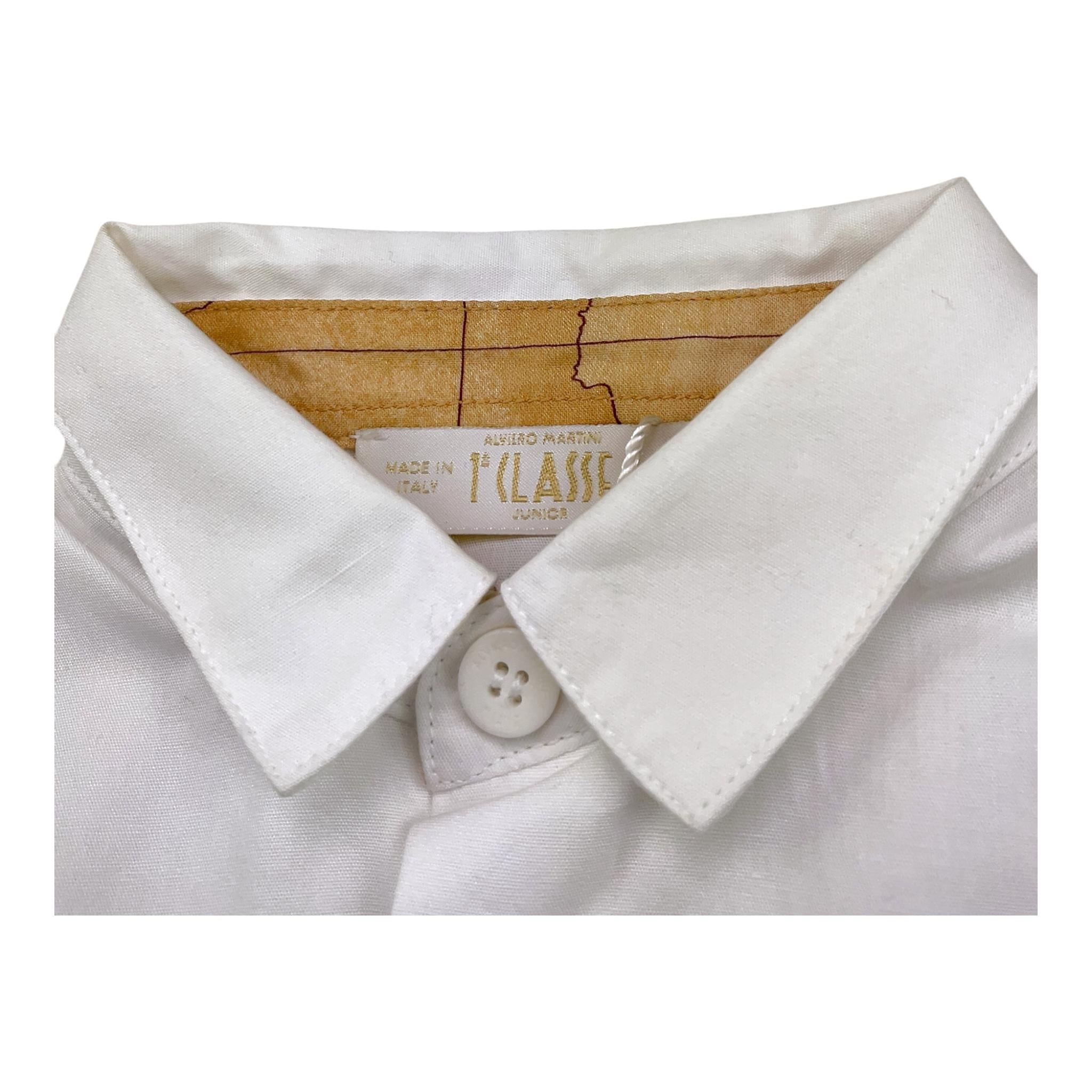 Prima Classe Camicia Manica Lunga Tinta Unita per Neonato ABCA155 BIANCO PRIMA CLASSE 