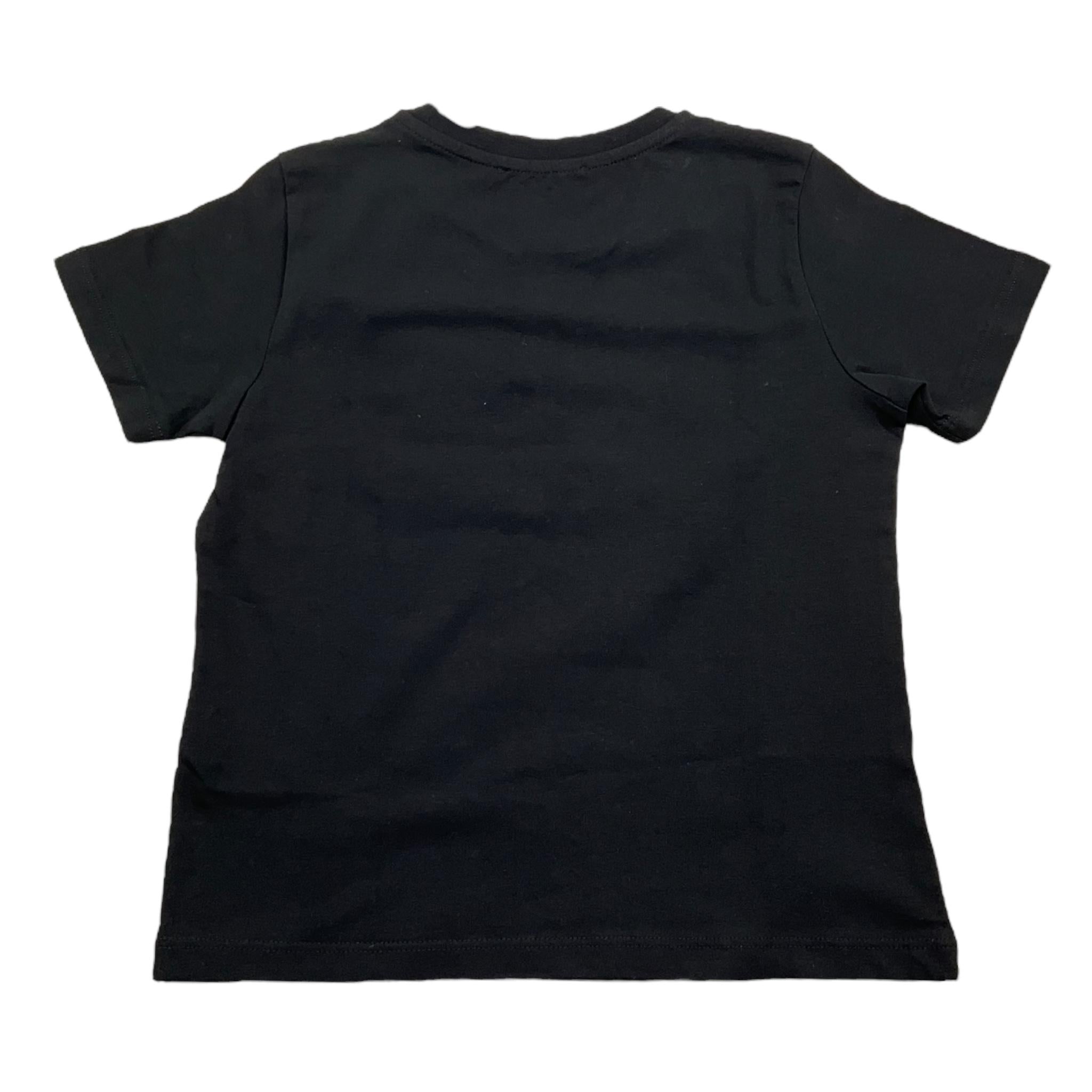 Gaelle T-Shirt Girocollo Tinta Unita con Logo Brillantinato per Bambina 2746M00329 NERO GAELLE 