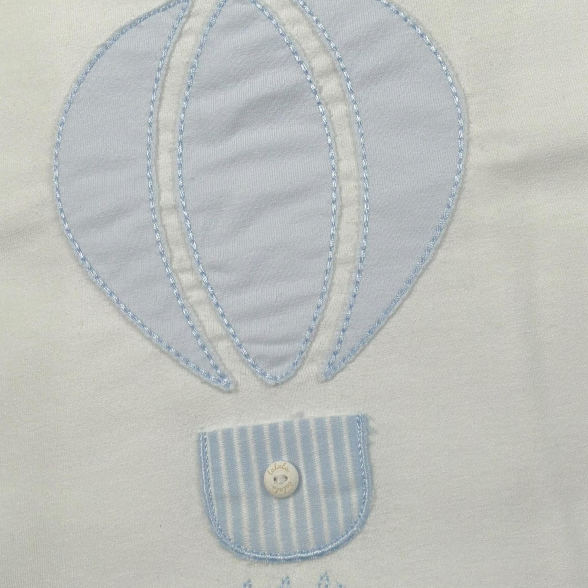 Lalalu' Coperta tinta unita con Stampa Bianco per Neonato COL1G BIANCO LALALU' 