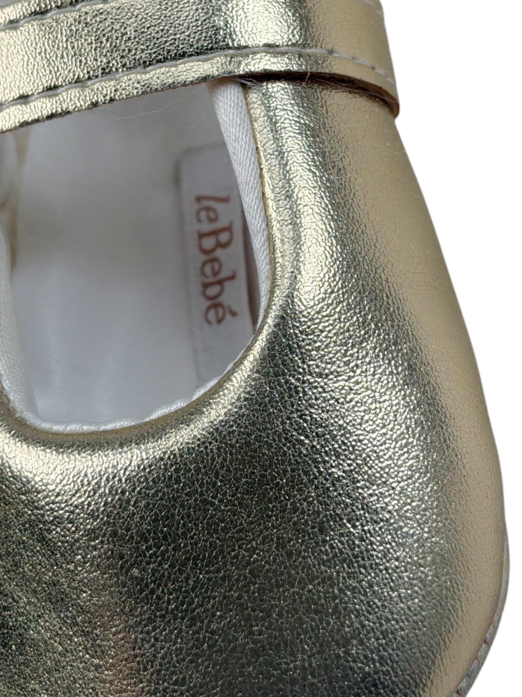 Le Bebe' Ballerina Tinta Unita con Strappi per Neonata LBG4659 ORO LE BEBE' 