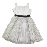 Liu Jo Abito Tinta Unita con Cintura E Fantasia A Righe per Bambina GA5070 BIANCO LIU JO 