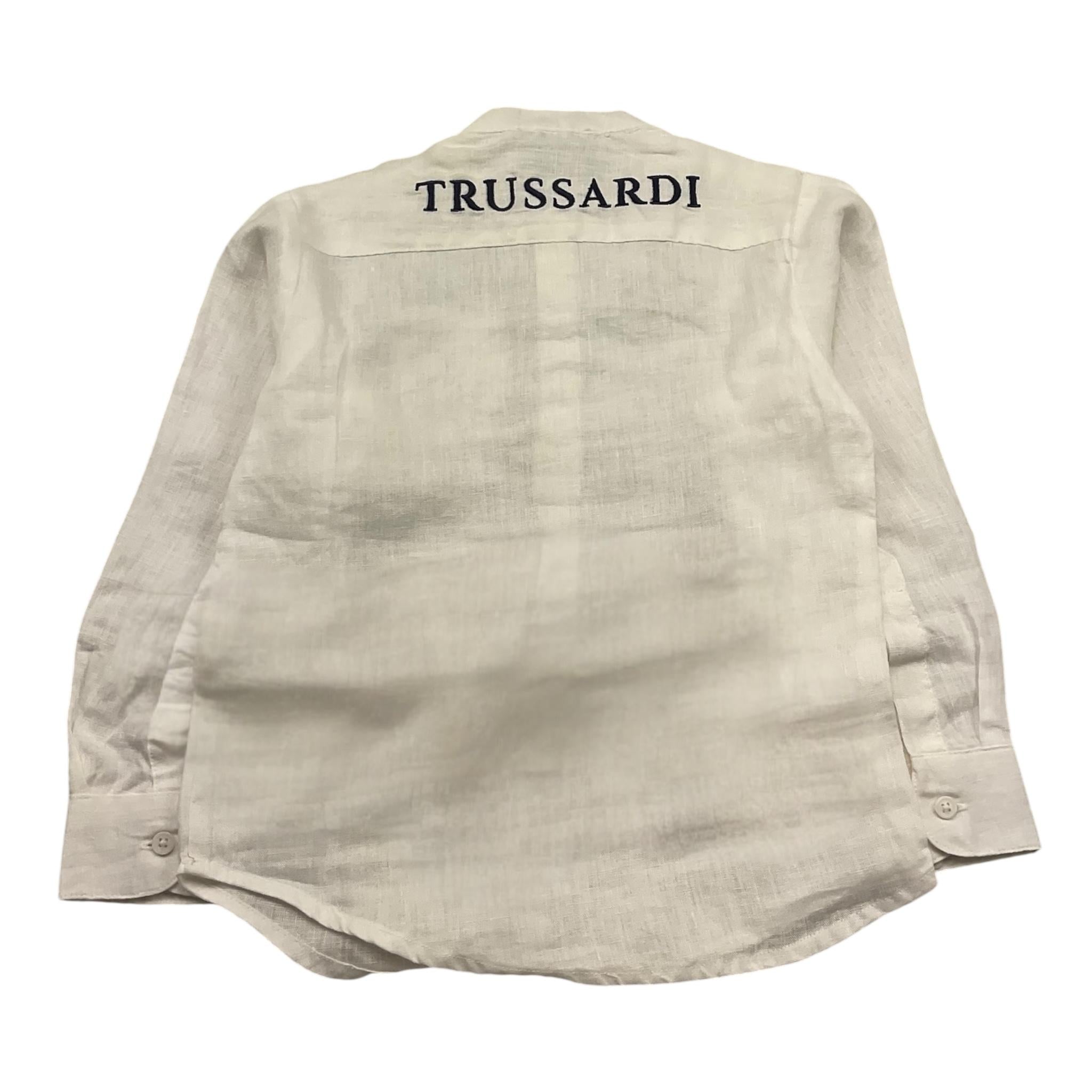 Trussardi Camicia Manica Lunga Tinta Unita per Bambino TIP24030CA BIANCO TRUSSARDI 
