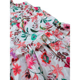Kaos Abito Tinta Unita con Fantasia Fiori per Bambina KS125 BIANCO KAOS 