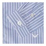 Emporio Armani Camicia Tinta Unita con Manica Lunga Fantasia A Righe per Neonato 6DHCJD AZZURRO EMPORIO ARMANI 