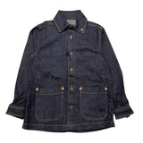 Berna Camicia Manica Lunga In Denim Tinta Unita Blu Per Bambino