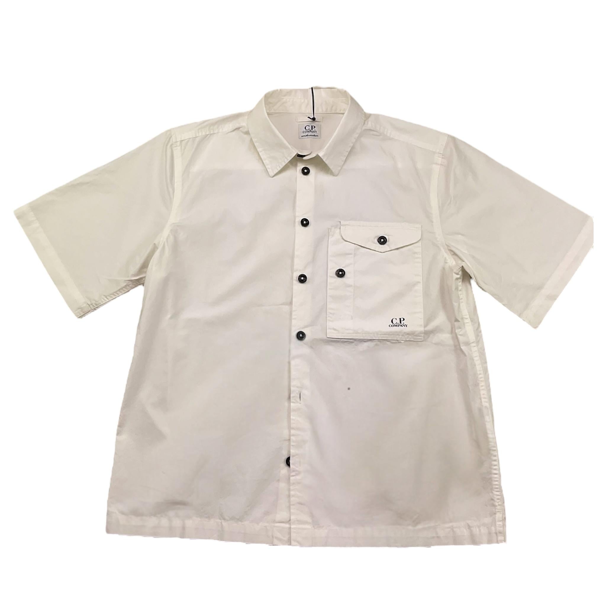 C.P. Company Camicia Mezza Manica Tinta Unita per Bambino CUC008 PANNA C.P. COMPANY 