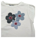 Malvi & Co T-Shirt Girocollo tinta unita Cn Applicazioni Bianco per Neonata S25M030CAJJ BIANCO MALVI & CO 