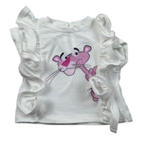 M+E' T-Shirt Girocollo Tinta Unita con Stampa per Neonata UE1377 BIANCO M+E' 