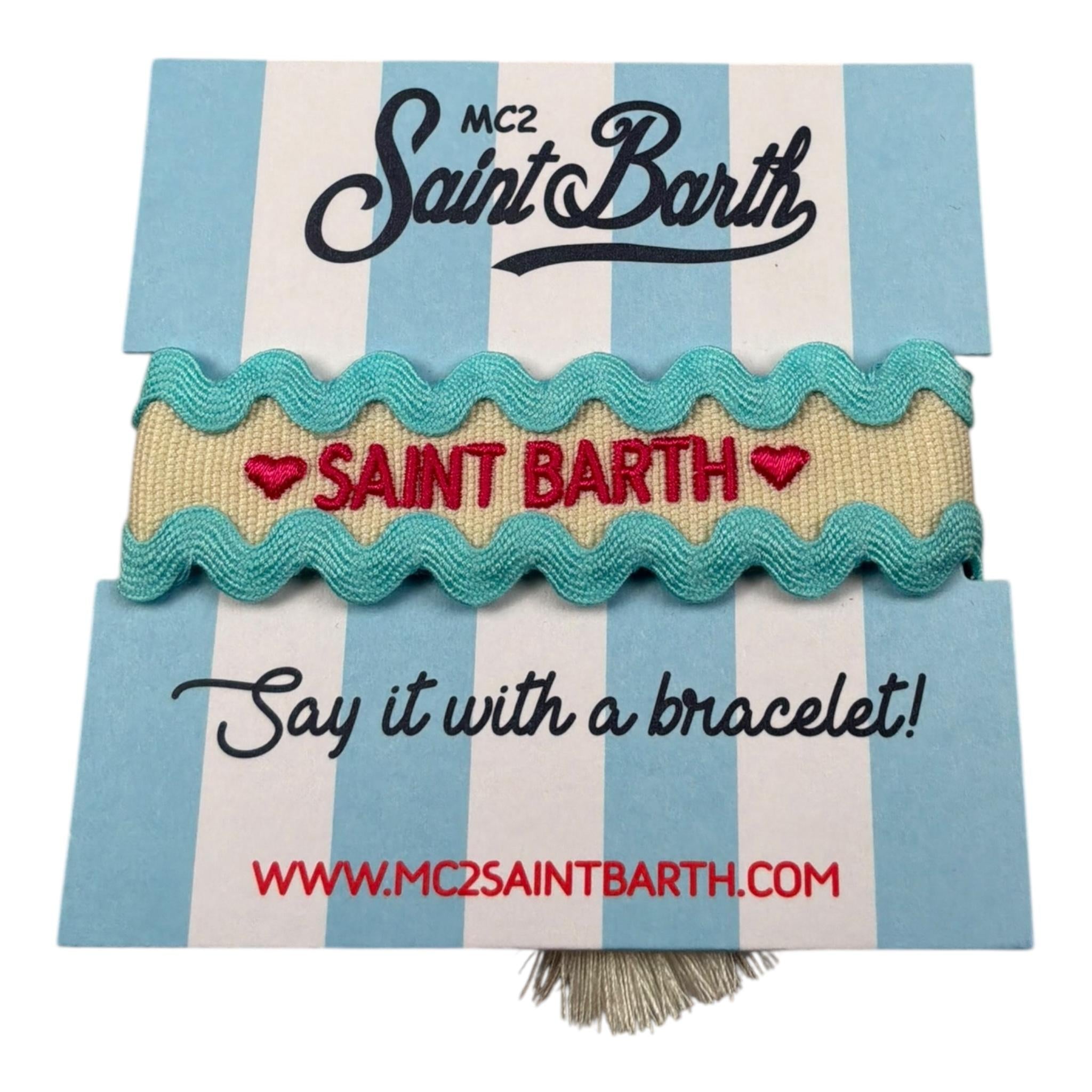 Saint Barth Bracciale Tinta Unita con Logo per Bambina BRACALET MULTICOLOR SAINT BARTH 