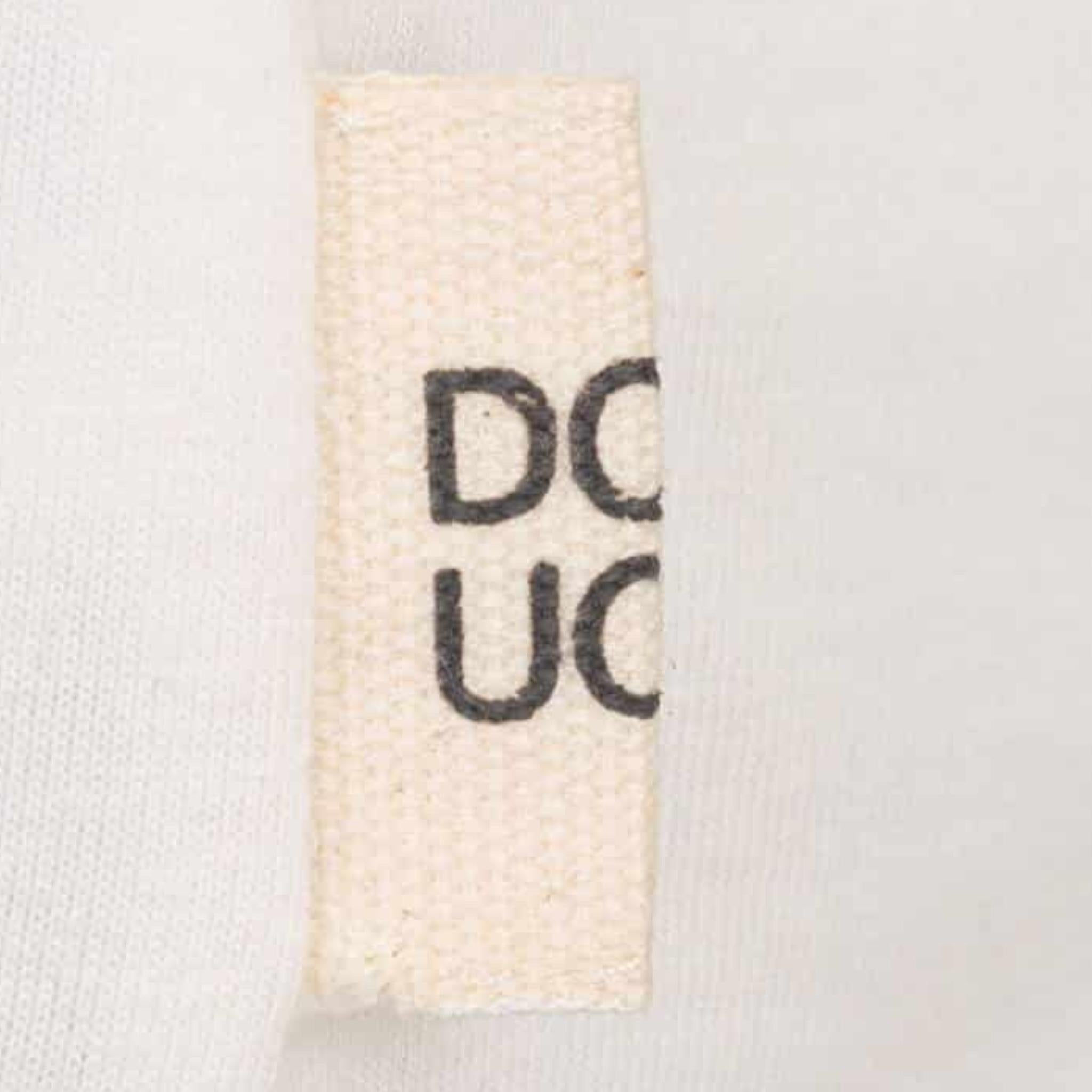 Dou Dou T-Shirt Girocollo Tinta Unita con Stampa per Bambino DW8P21X BIANCO DOU DOU 