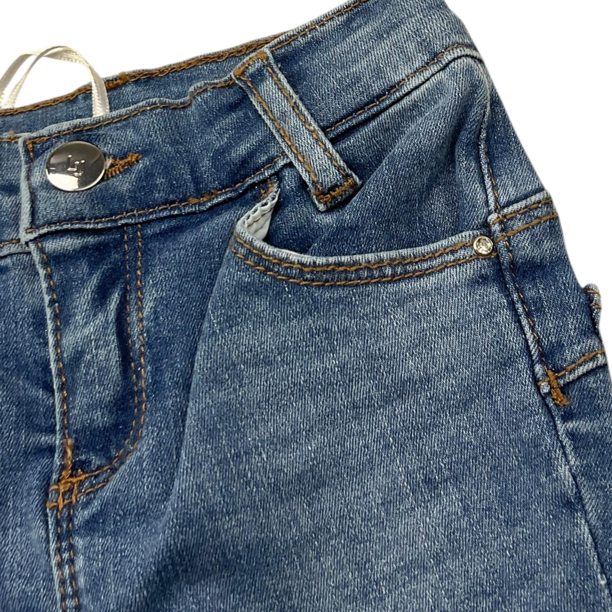 Liu Jo Jeans Tinta Unita con Girovita Regolabile per Bambina KA5067 BLU LIU JO 