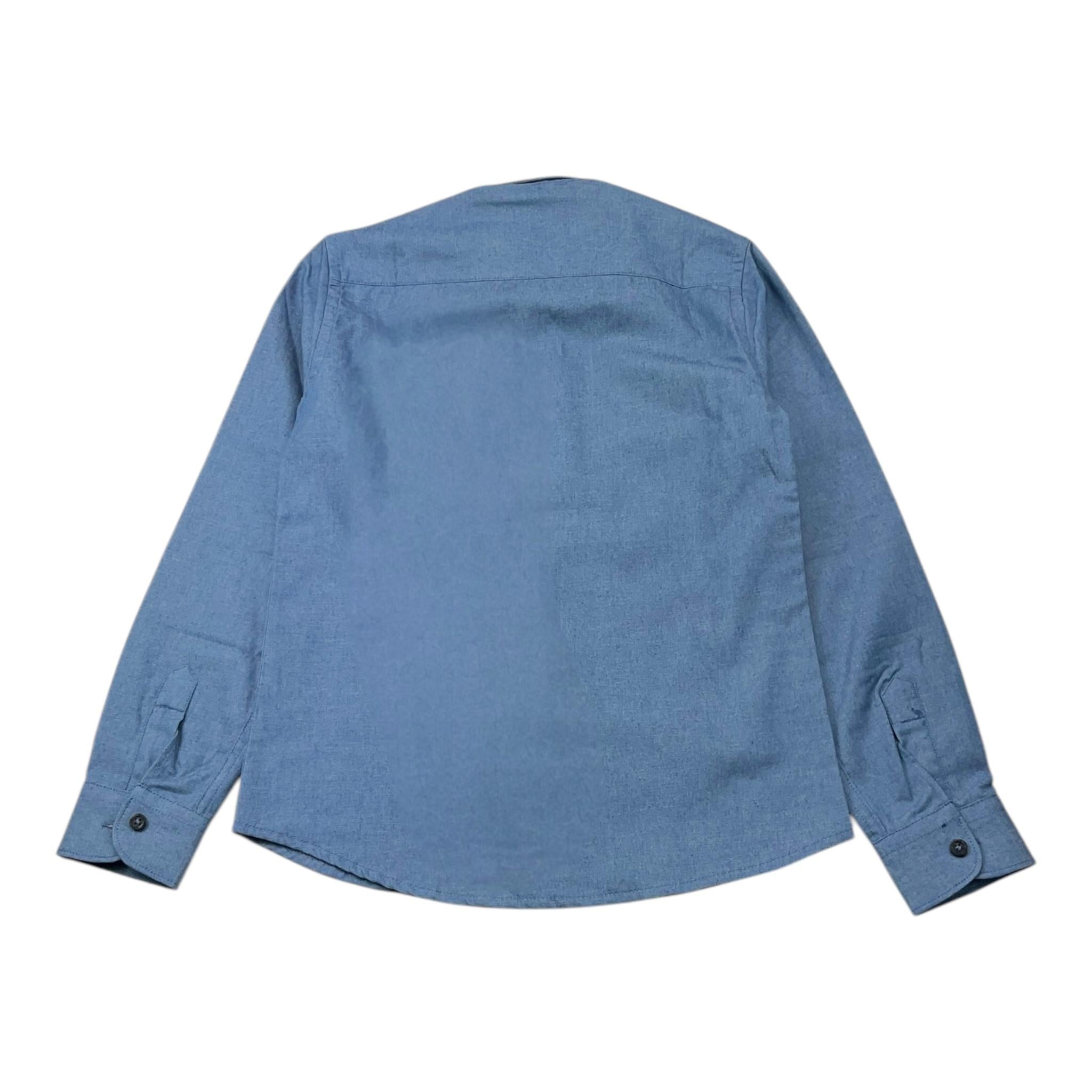 SIVIGLIA camicia tinta unita manica lunga con taschini Azzurro per Bambino SVBSH00646 AZZURRO SIVIGLIA 