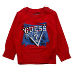 GUESS maglia girocollo tinta unita con stampa Rosso per Bambino N4YR03Z2VV0XXJ ROSSO GUESS 