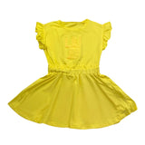 Liu Jo Abito Giromanica Tinta Unita con Stampa per Bambina KA4090 GIALLO LIU JO 