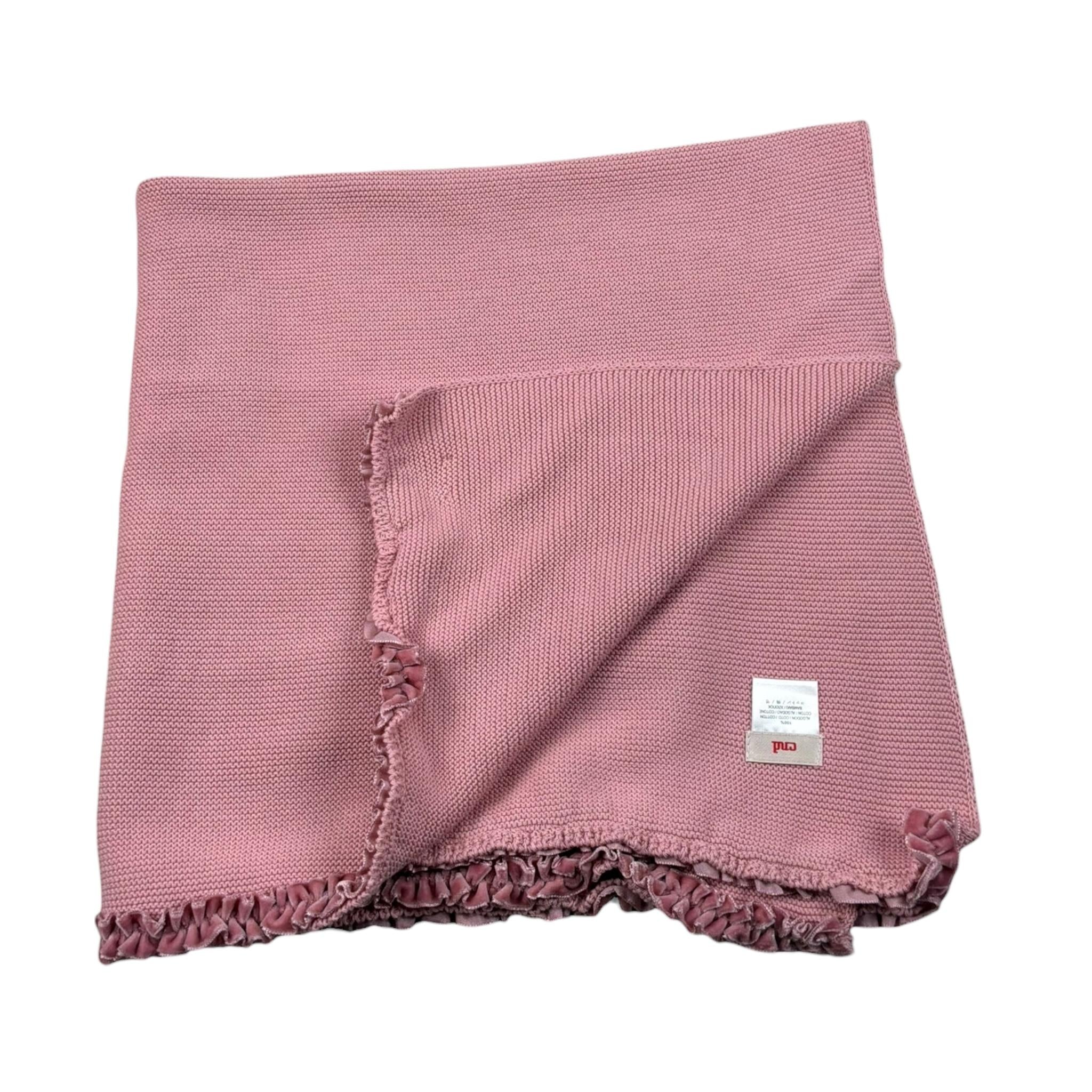 Cnd Coperta Tinta Unita con Rouches per Neonata 55711010 ROSA CND 