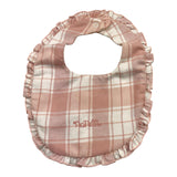 NANAN bavetta bicolore con stampa scozzese Bianco/rosa per Neonata I24499R BIANCO/ROSA NANAN 