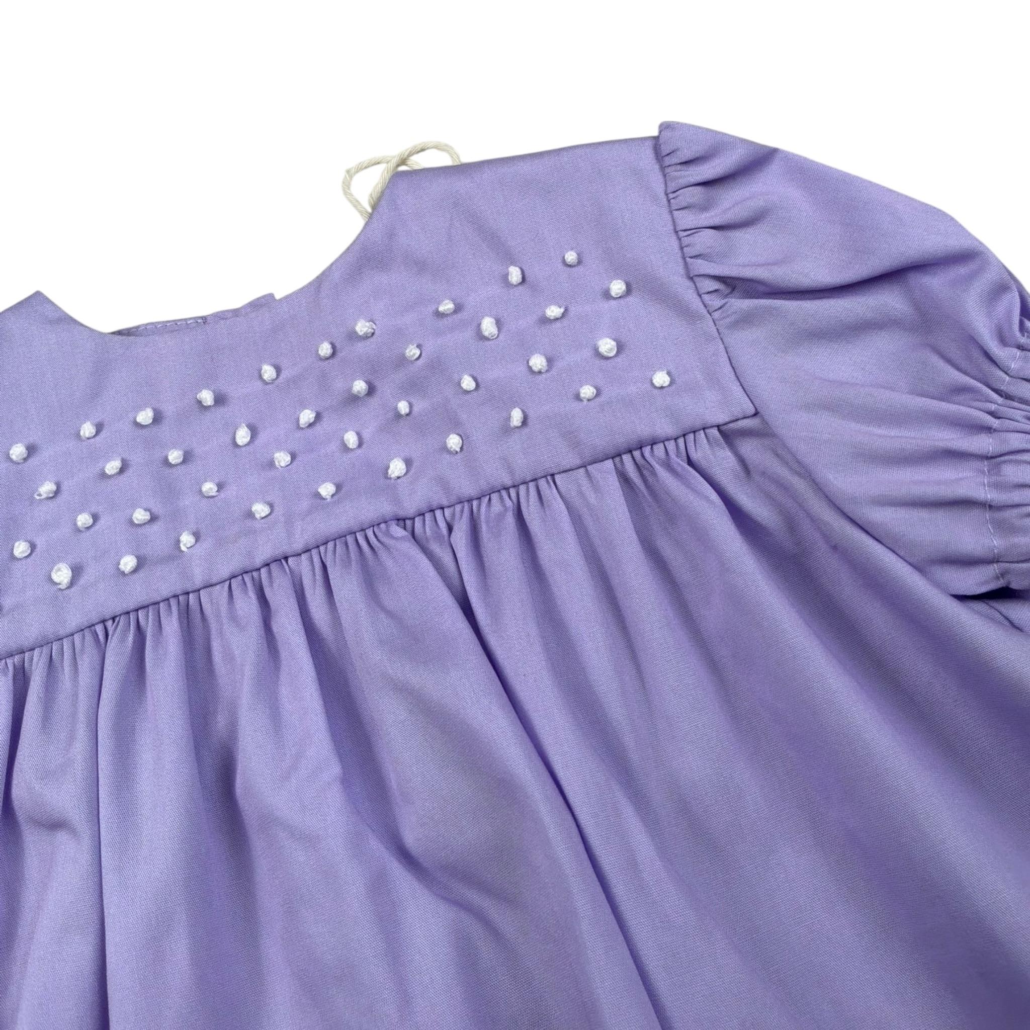 Ilfarobimbi Abito Tinta Unita Mezza Manica per Neonata IFN50150 LILLA ILFAROBIMBI 