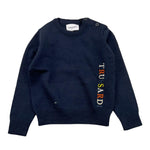 TRUSSARDI maglia tinta unita girocollo con stampa Blu per Neonato TIA24149MA BLU TRUSSARDI 