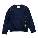 TRUSSARDI maglia tinta unita girocollo con stampa Blu per Neonato TIA24149MA BLU TRUSSARDI 