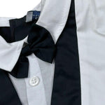 Aletta Pagliaccetto Bicolore con Papillion per Neonato MA22030 BIANCO/BLU ALETTA 