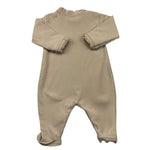 BAMBOOM+BABIES tutina manica lunga tinta unita con stampa in contrasto Fango per Neonato 702 FANGO BAMBOOM+BABIES 