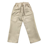 Emanuel Pris Pantalone Tinta Unita Con Elastico In Vita Beige Per Bambino