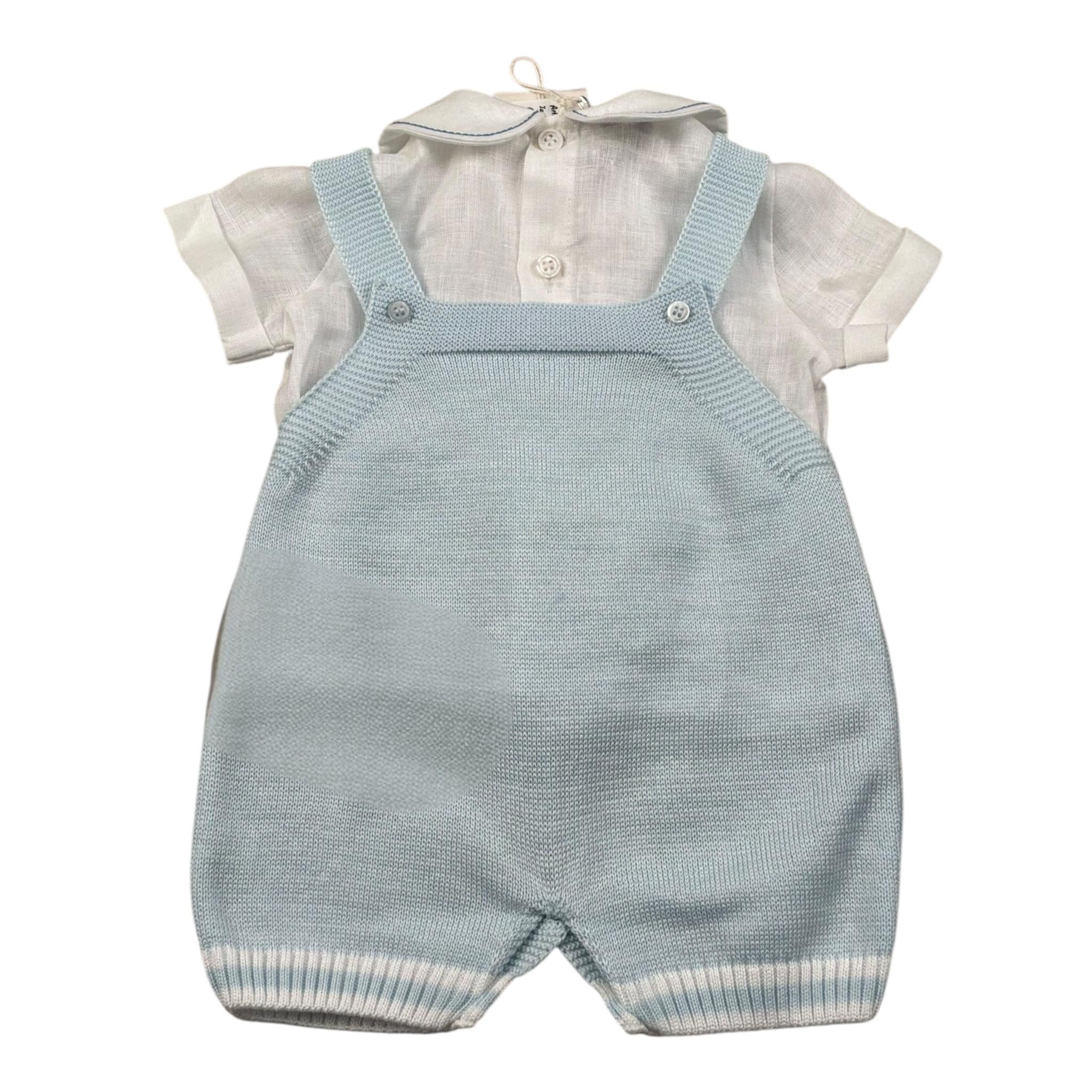 Marlu' Completo 2 Pezzi Camicia-Pagliaccetto per Neonato EB6730 AZZURRO MARLU' 