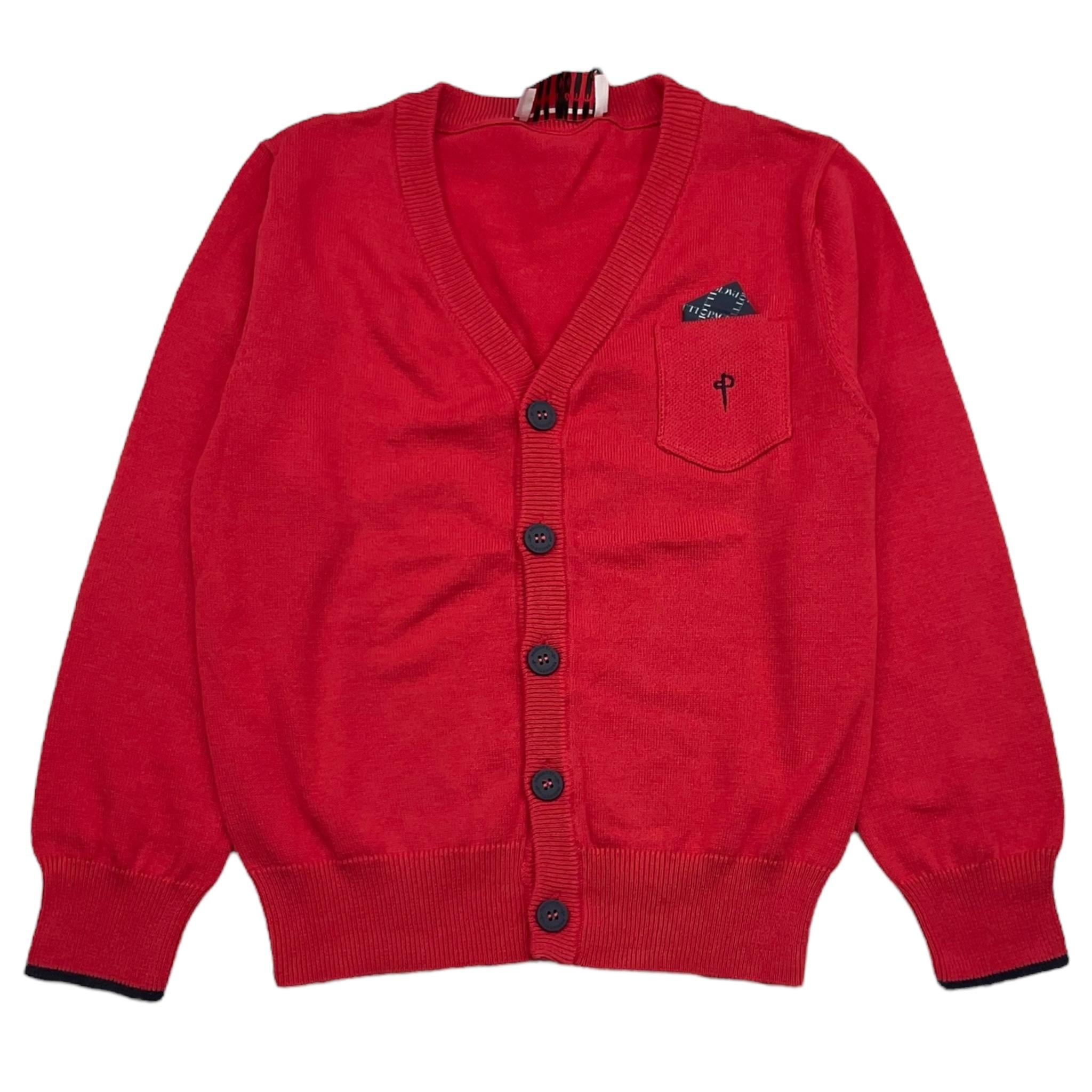 Cesare Paciotti Cardigan Tinta Unita Con Bottoni Rosso Per Bambino MGP4156B ROSSO CESARE PACIOTTI 