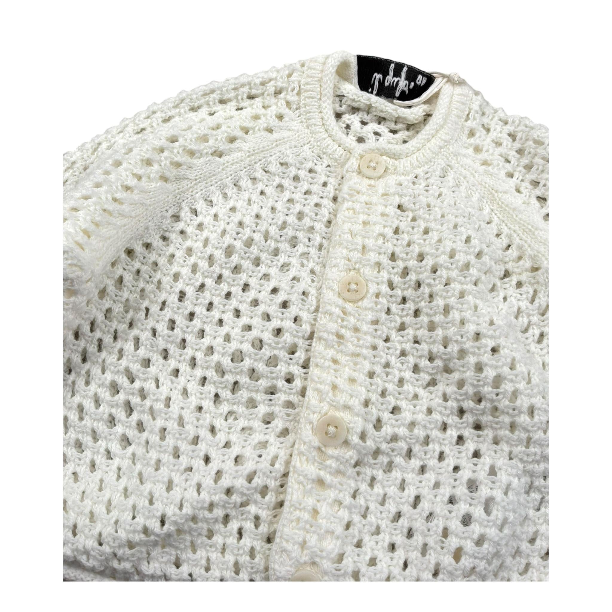 Il Gufo Cardigan Tinta Unita Traforato per Neonato P25GF440EM109 PANNA IL GUFO 