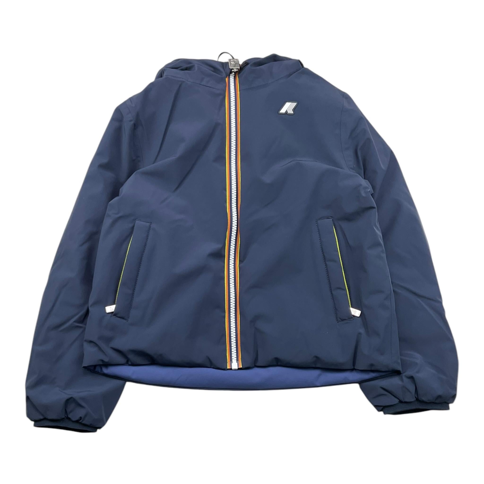 K-WAY giubbino reversibile bicolore con cappuccio Blu per Bambino K71337WX BLU K-WAY 