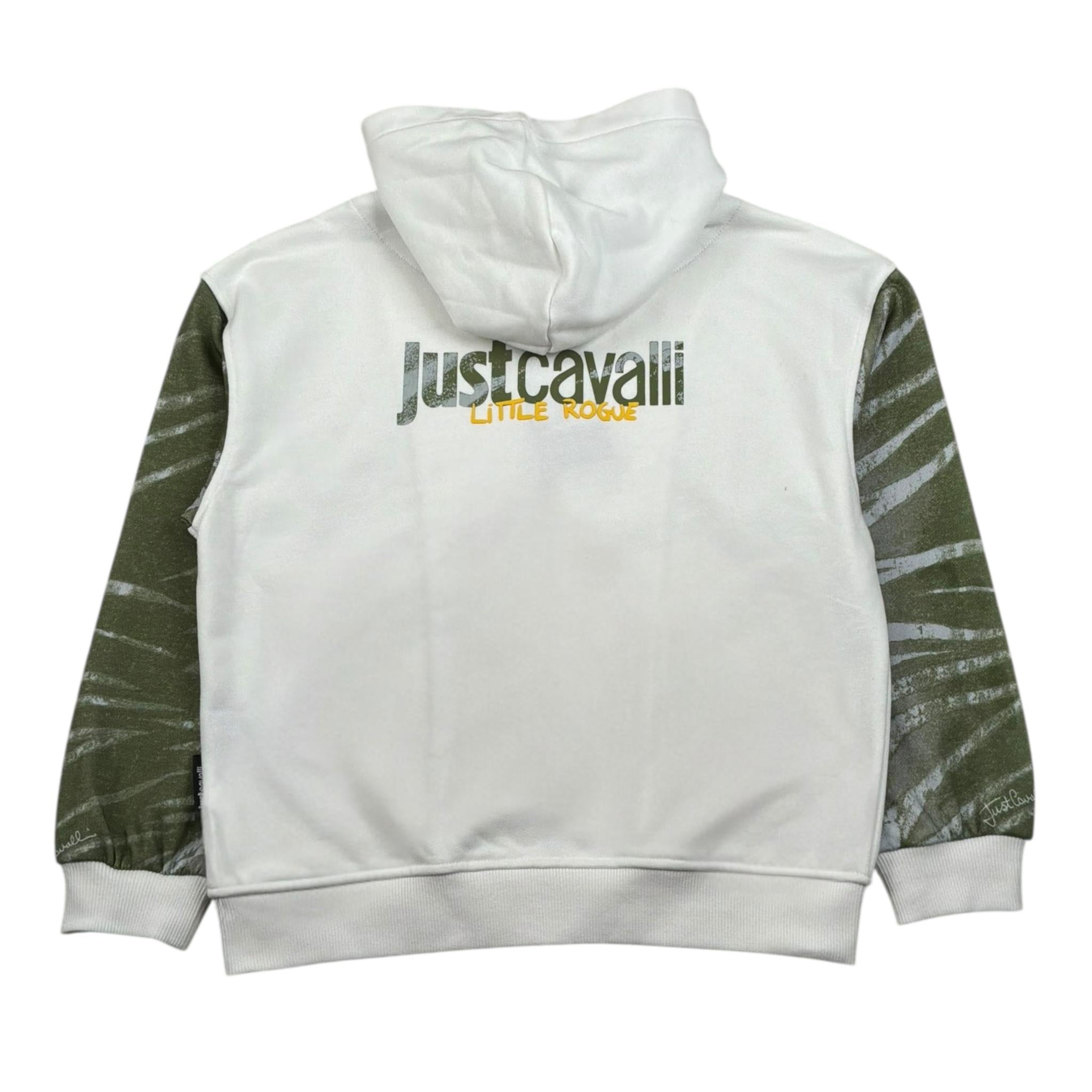 Just Cavalli Felpa con Zip E Cappuccio Tinta Unita per Bambino JBP26124FE BIANCO JUST CAVALLI 