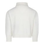 BALMAIN maglia collo alto tinta unita con stampa Panna per Bambina BV9B20 PANNA BALMAIN 