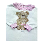 Le Bebe Tutina Manica Lunga Tinta Unita con Ricamo per Neonata LBG6315 BIANCO LE BEBE 