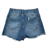 Liu Jo Short In Denim Tinta Unita con Girovita Regolabile per Bambina GA5087 BLU LIU JO 