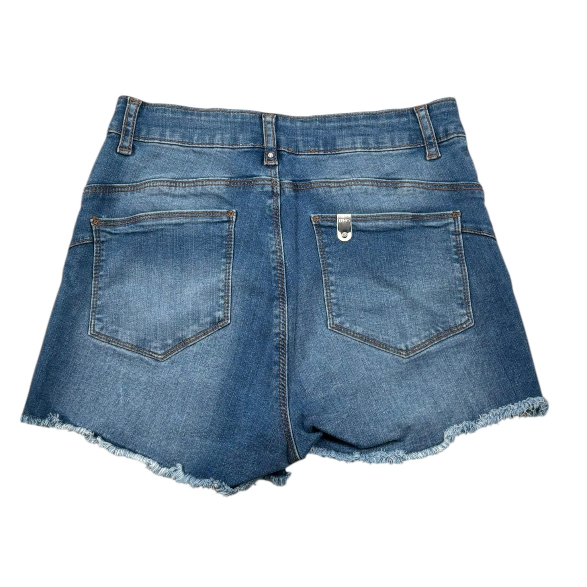 Liu Jo Short In Denim Tinta Unita con Girovita Regolabile per Bambina GA5087 BLU LIU JO 