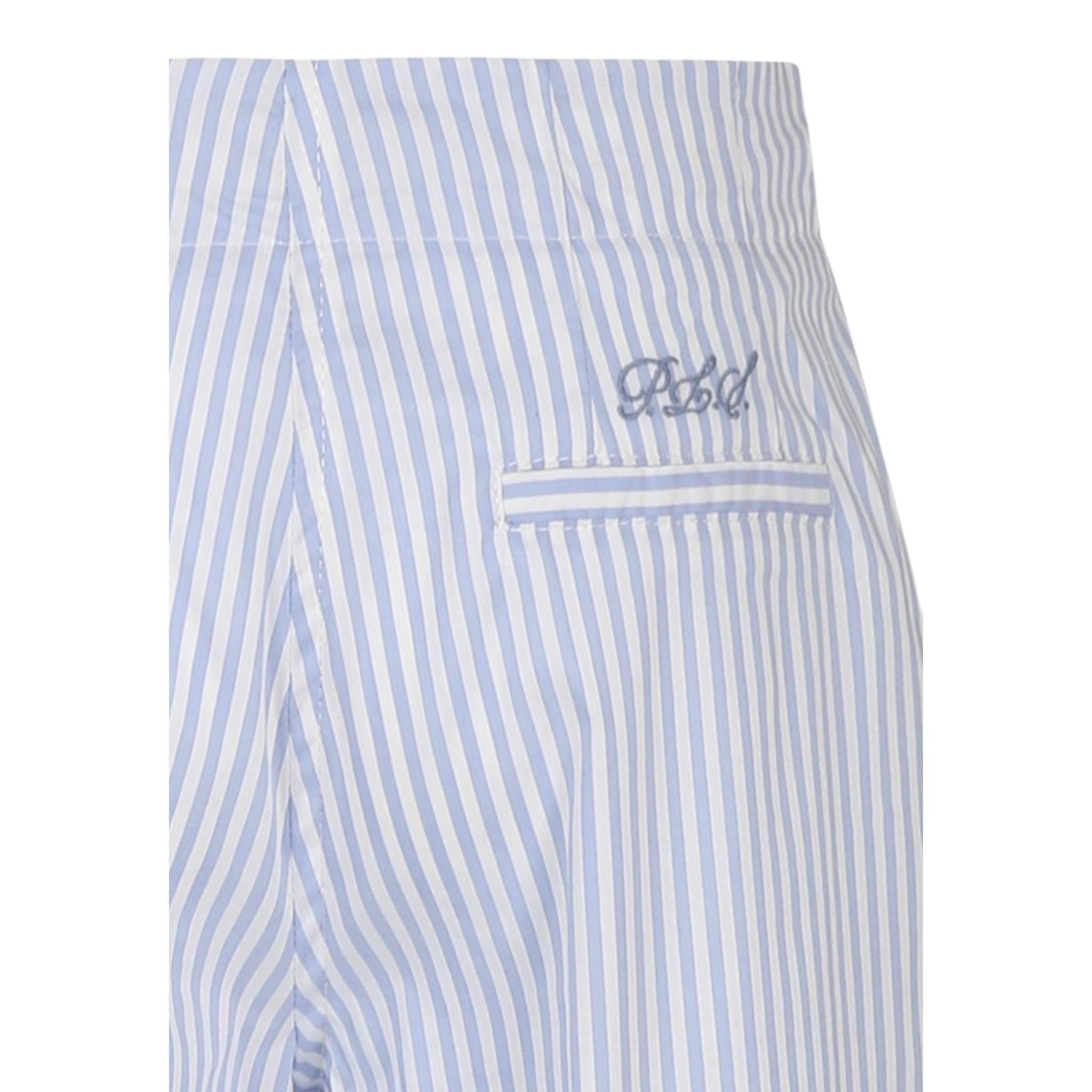 Philosophy Pantalone Tinta Unita con Fantasia A Righe per Bambina I1E414 AZZURRO PHILOSOPHY 