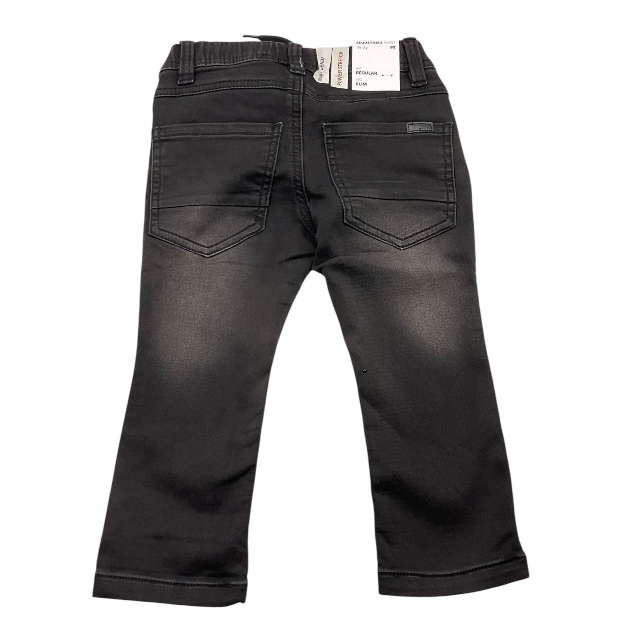 NAME.IT jeans morbido tinta unita con elastico in vita Nero per Neonato 13185213 NERO NAME.IT 