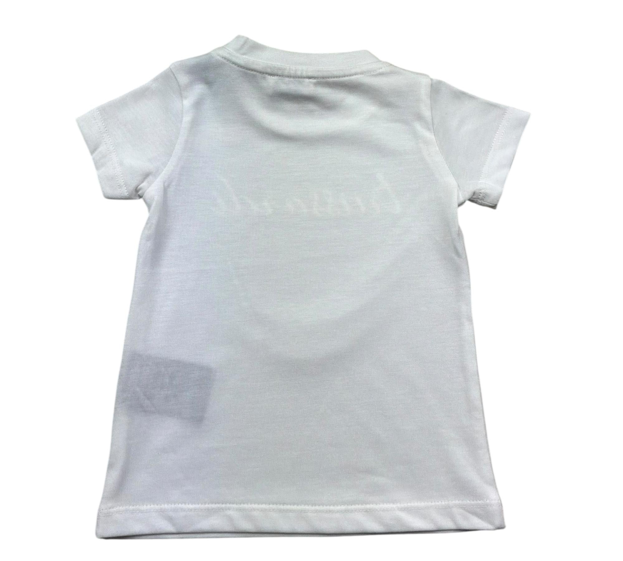 Trussardi T-Shirt Girocollo Tinta Unita con Logo per Neonato TIP26010TS BIANCO TRUSSARDI 